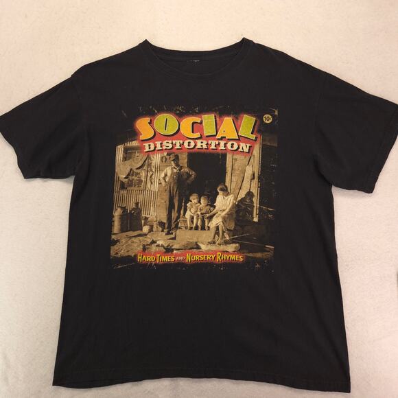 Social Distortion Hard Times and Nursery Rhymes Band Shirt Mens Size L Black - Picture 2 of 9